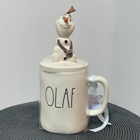 Rae Dunn Olaf Mug with Topper NWT - Picture 1 of 6